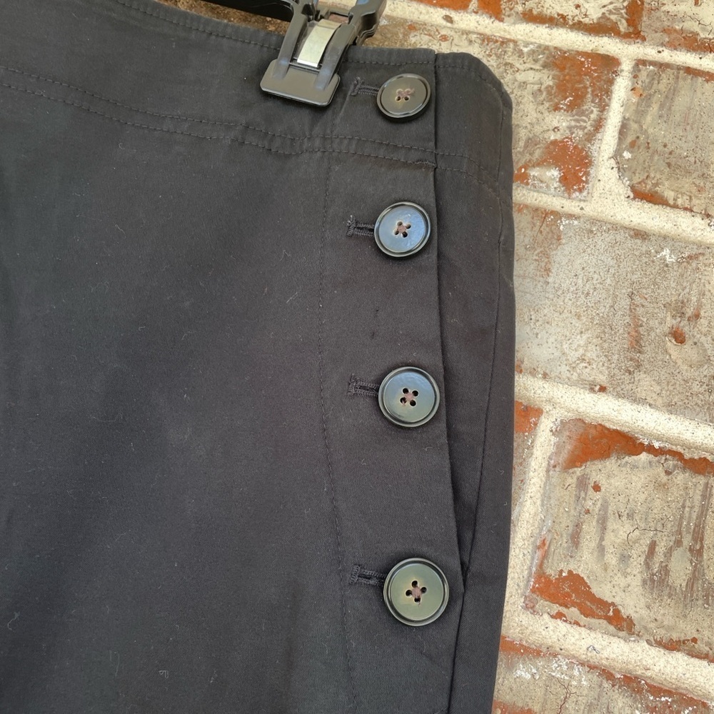 Loft Black High Waisted Nautical Sailor Wide Leg Trouser Pants - Picture 4 of 8